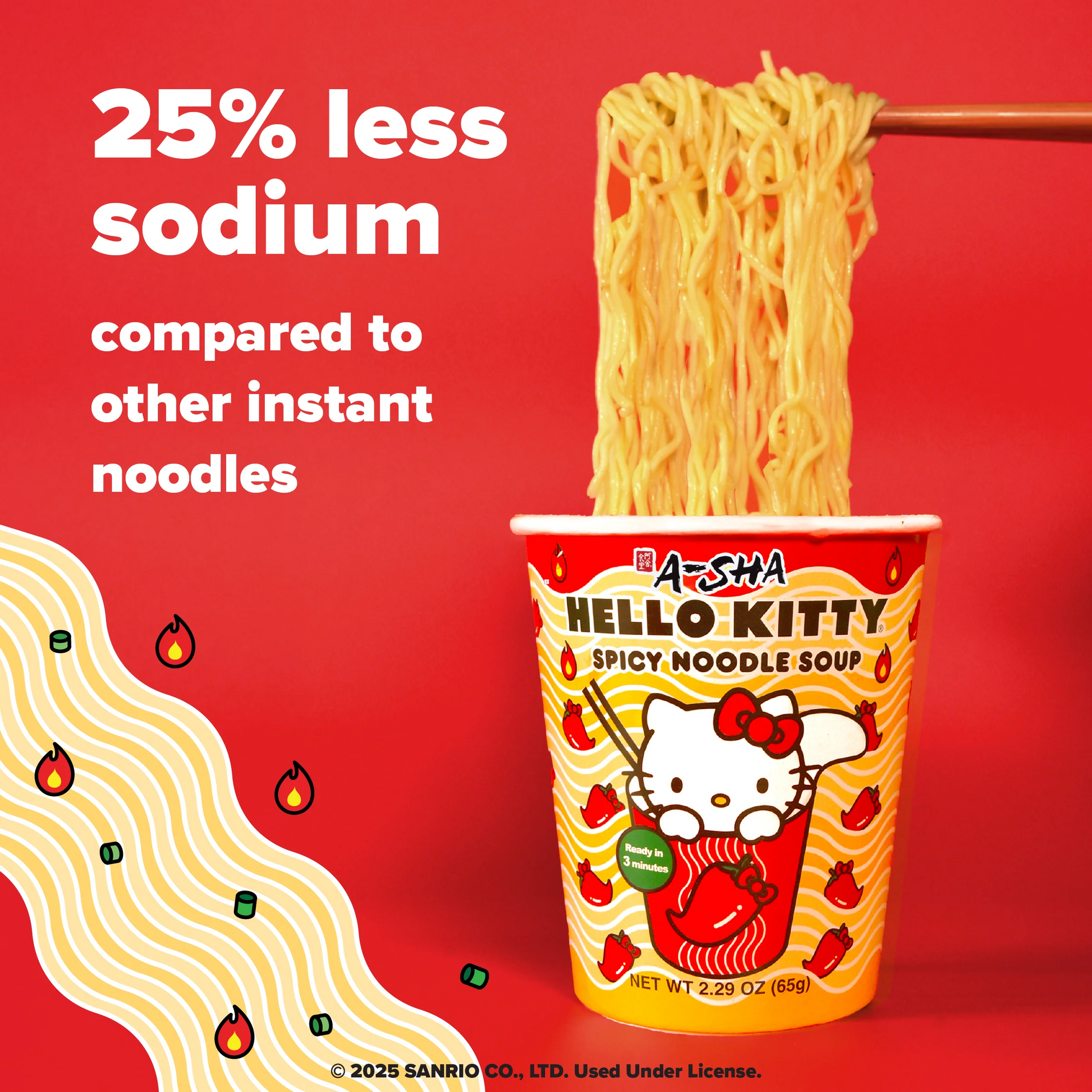 Hello Kitty x A-SHA Spicy Noodle Soup (Single Cup)