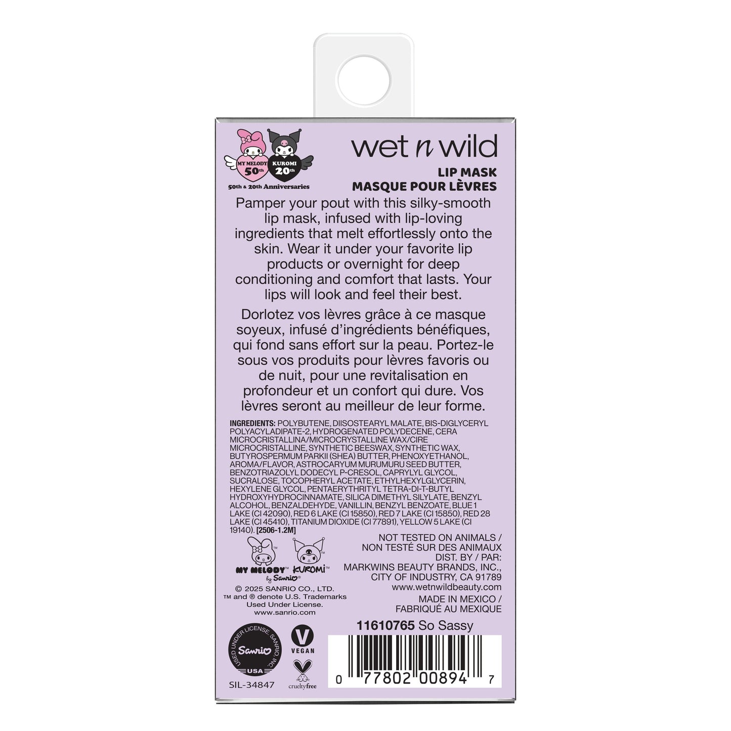My Melody & Kuromi x Wet n Wild Lip Mask (Kuromi)