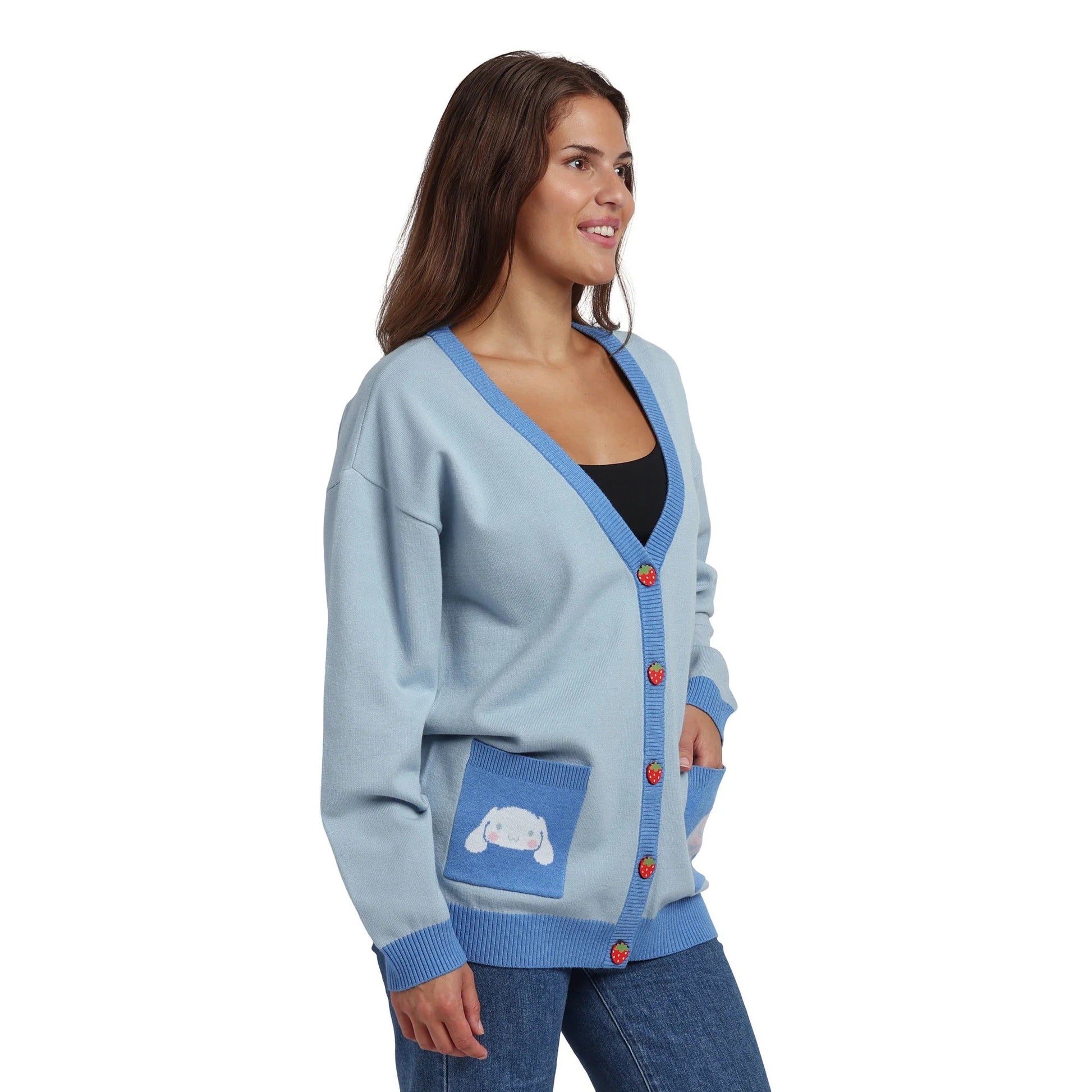 Cinnamoroll Cozy Knit Cardigan (Strawberry Fields)