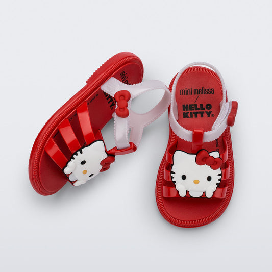Hello Kitty x Mini Melissa Toddler Hip Jelly Sandal (Red)
