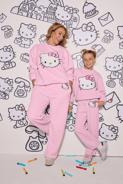 Hello Kitty x Lola + The Boys Adult Super Soft Knit Set (Pink)