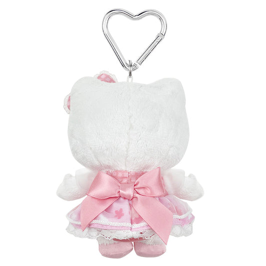 Hello Kitty Pink Plush Mascot Keychain (50th Anniv. Floral Series)