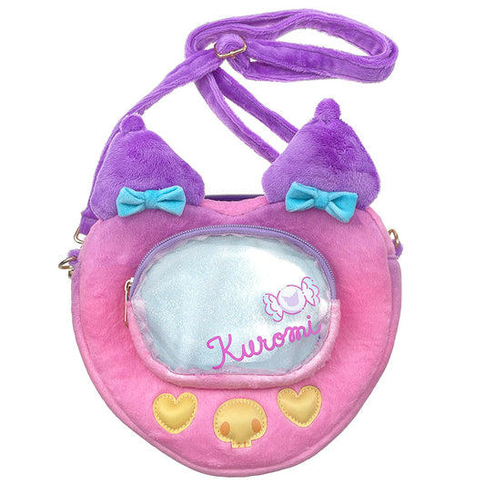 Kuromi Plush Crossbody Bag (Kuromi Loves U)