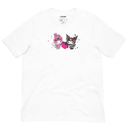 My Melody 50th Anniversary and Kuromi 20th Anniversary Tee (Hearts)