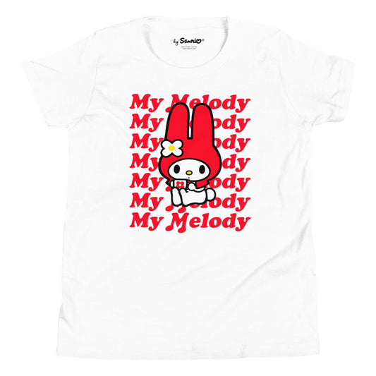 Youth My Melody Red Logo T-Shirt (White)