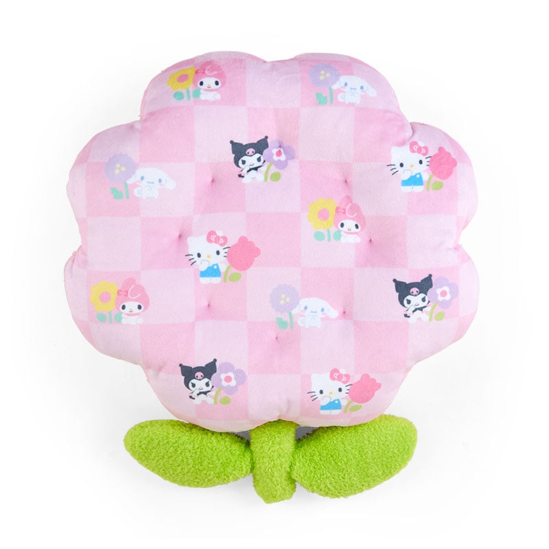 Sanrio Characters Daisy Throw Pillow (Pastel Check Series)