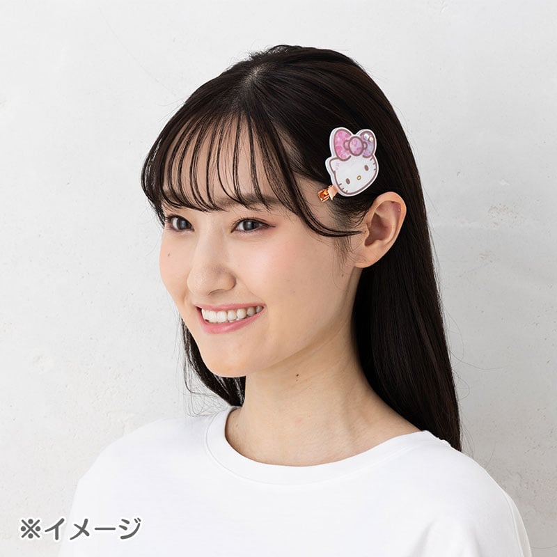 Hello Kitty Mini Hair Clip Set 50th Anniv. (Fashionable Ribbons Series)