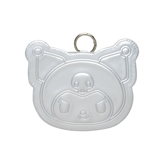 Kuromi Mini Zipper Pouch (Silver Houndstooth Series)
