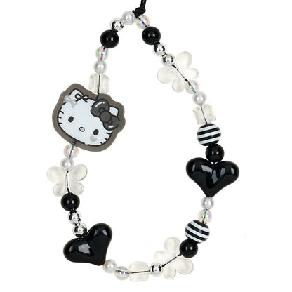 Hello Kitty Smartphone Charm Set (Silver Houndstooth Series)