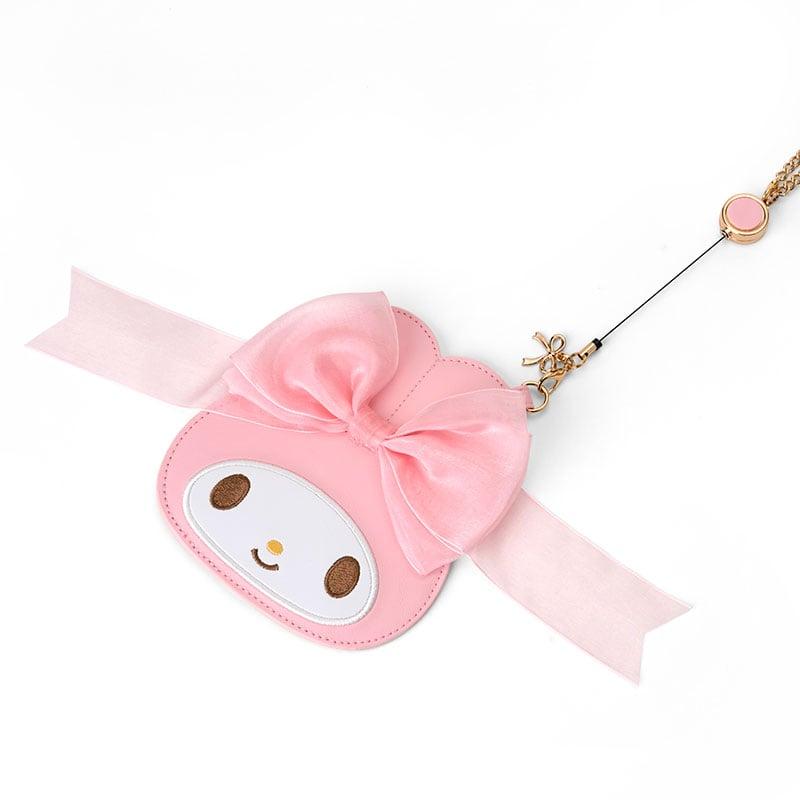 My Melody Card Case with Key Reel (50th Anniv. Ribbon Series)