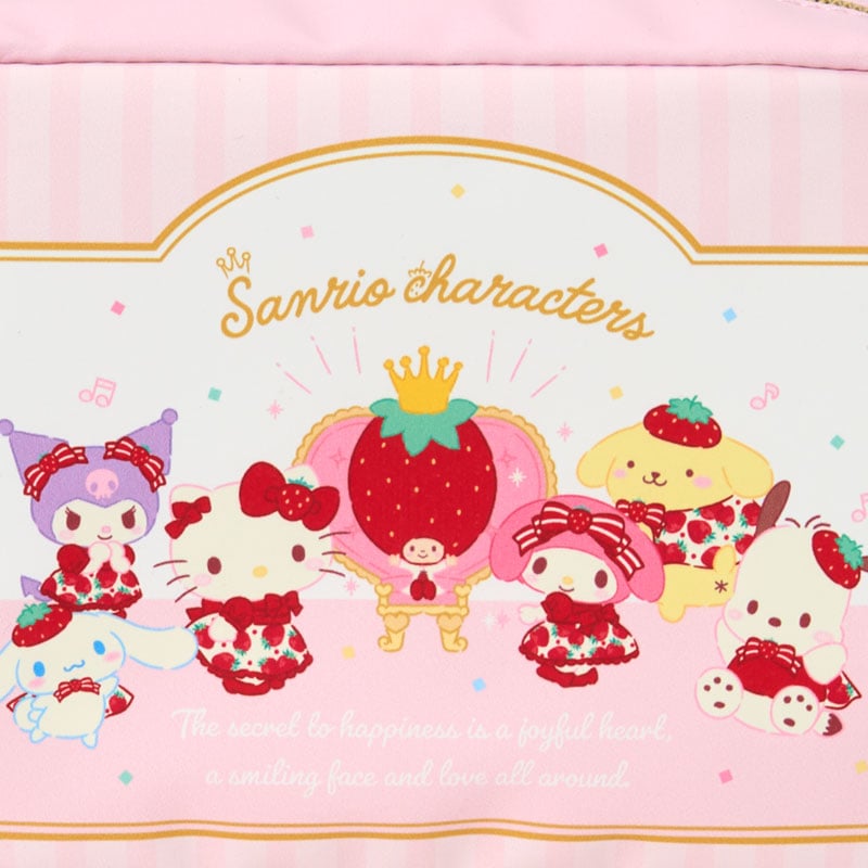 Sanrio Characters Mini Zipper Pouch (Strawberry News 50th Anniv. Series)