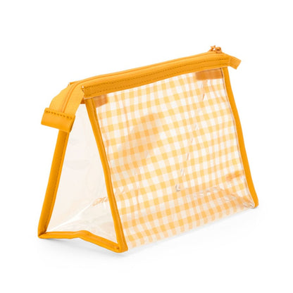 Gudetama Clear Gingham Zipper Pouch