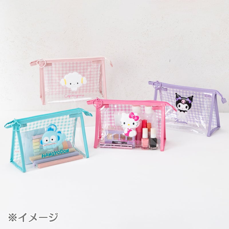 Hangyodon Clear Gingham Zipper Pouch