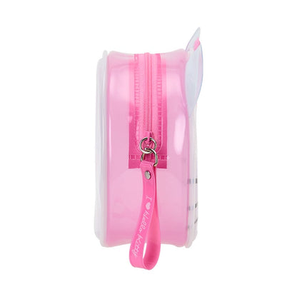 Hello Kitty Pink & Clear Zipper Pouch (I Love Hello Kitty Series)
