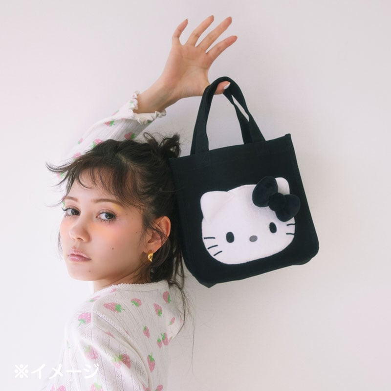 Hello Kitty 2-Way Black Mini Tote Bag (I Love Hello Kitty Series)